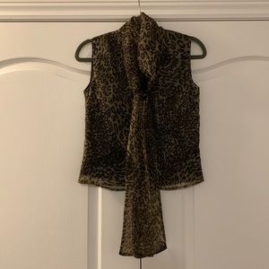 EUC silk Pink Tartan blouse